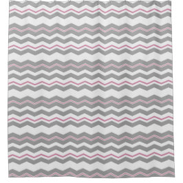 Moderne horizontale Chevron met elke kleur Douchegordijn