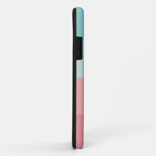 Moderne horizontale streep roze en blauw Case-Mate iPhone case (Achterkant/rechts)