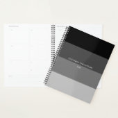 Moderne horizontale strepe Black en grijze kleuren Planner (Display)