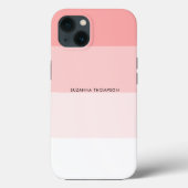 Moderne horizontale strepe pasta Blush roze Case-Mate iPhone Case (Achterkant)