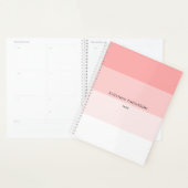 Moderne horizontale strepe pasta Blush roze Planner (Display)