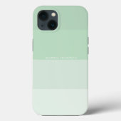 Moderne horizontale strepe pasta Sage Green Case-Mate iPhone Case (Achterkant)