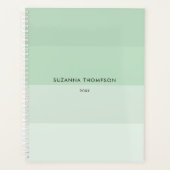Moderne horizontale strepe pasta Sage Green Planner