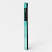 Moderne horizontale strepe Turquoise Blauwgroen kl Case-Mate iPhone Case (Achterkant/links)