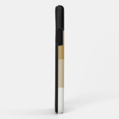 Moderne horizontale strepe zwarte en goudkleurento Case-Mate iPhone case (Achterkant/rechts)