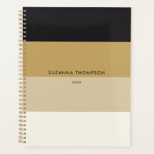 Moderne horizontale strepe zwarte en goudkleurento