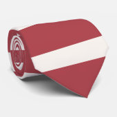 Moderne horizontale strepen roze heldere vanille stropdas (Opgerold)