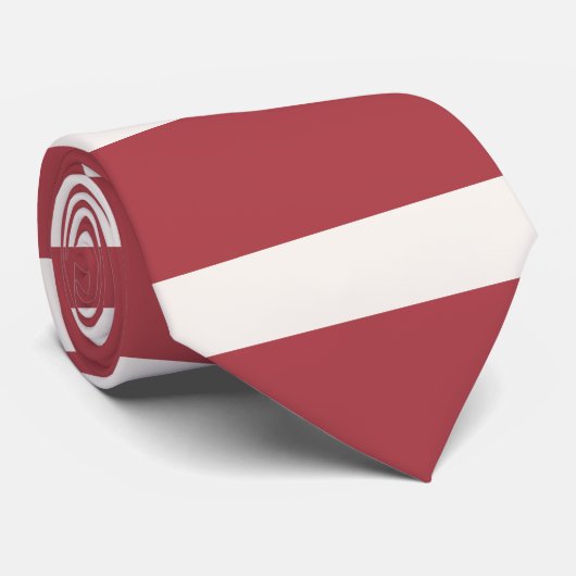 Moderne horizontale strepen roze heldere vanille stropdas (Opgerold)