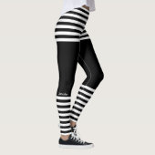 Moderne horizontale strepes, aangepaste naamruimte leggings (Rechts)