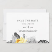 Moderne horizontale tropische opslag Datum Save The Date (Voorkant)