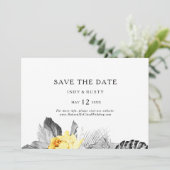 Moderne horizontale tropische opslag Datum Save The Date (Staand voorkant)