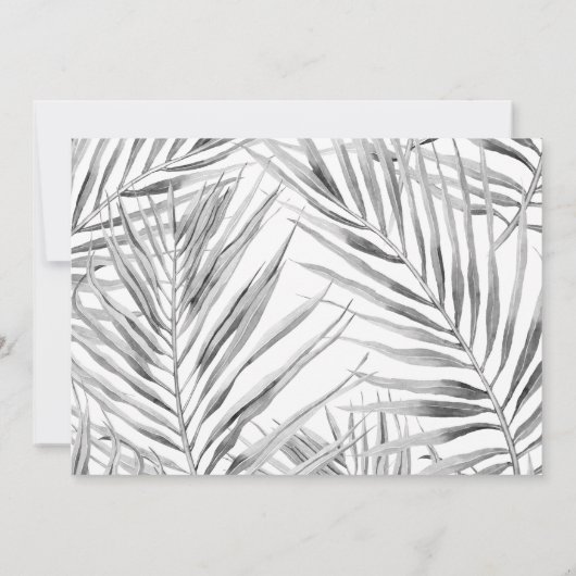 Moderne horizontale tropische opslag Datum Save The Date (Achterkant)