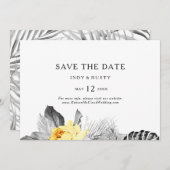 Moderne horizontale tropische opslag Datum Save The Date (Voorkant / Achterkant)