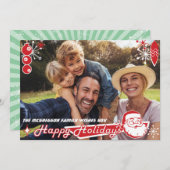 Moderne horizontale vakantiefotokaart uit het midd feestdagenkaart (Voorkant / Achterkant)