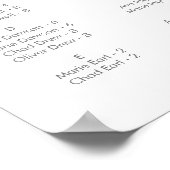 Moderne, horizontale, zilverige zitplaats poster (Hoek)