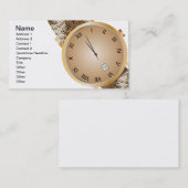 Moderne horloge visitekaartje (Voorkant / Achterkant)