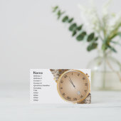 Moderne horloge visitekaartje (Staand voorkant)