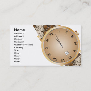 Moderne horloge visitekaartje
