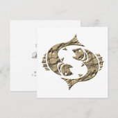 Moderne Horoscoop Sterrenbeeld Vissen Feestdagenkaart (Voorkant / Achterkant)