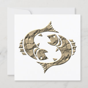 Moderne Horoscoop Sterrenbeeld Vissen Feestdagenkaart