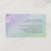 Moderne Hortensia Spa + Massage Visitekaartje (Achterkant)