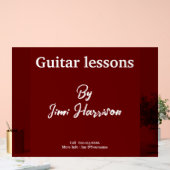 Moderne Horz Gitaarleraar Acryl Teken Acryl Bord (Huwelijk)