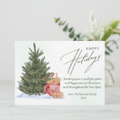 Moderne Hot Chocolade Flat Feestdagenkaart (Staand voorkant)