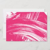 Moderne Hot Pink Afstudeerder voor snelle penseelf Kaart (Achterkant)