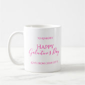 Moderne Hot Pink Galentine's Day Koffiemok (Links)