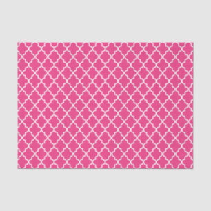 Moderne Hot Pink Marokkaanse Quatrefoil Tissuepapier