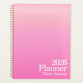 Moderne Hot Pink Ombre Planner