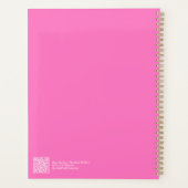 Moderne Hot Pink Ombre Planner (Achterkant)