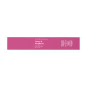 Moderne Hot Pink Soap Belly Band Uitnodigingen Wikkel (Vlak)