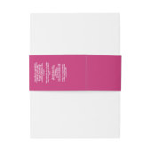 Moderne Hot Pink Soap Belly Band Uitnodigingen Wikkel (Achterkant Voorbeeld)