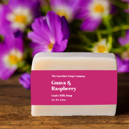 Moderne Hot Pink Soap Belly Band Uitnodigingen Wikkel