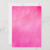 Moderne Hot Pink Waterverf Trendy Chic Afstuderen Kaart (Achterkant)