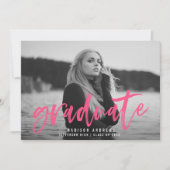 Moderne Hot-roze scriptverlooppartij voor penseel Kaart (Voorkant)