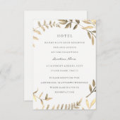 Moderne Hotelaccommodatie met Gouden Blad voor uw  Informatiekaartje (Voorkant / Achterkant)