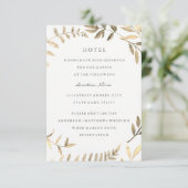 Moderne Hotelaccommodatie met Gouden Blad voor uw  Informatiekaartje (Staand voorkant)