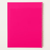 Moderne hotroze fuchsia aangepaste naam text monog planner (Achterkant)