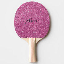 Moderne hotroze glitter scriptnaam