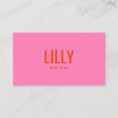 Moderne hotroze rode typografie visitekaartje (Voorkant)