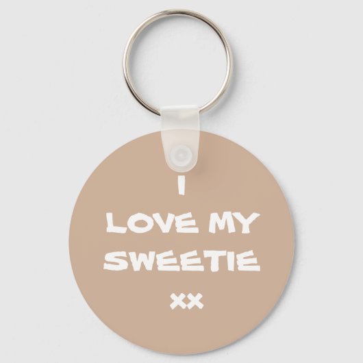 Moderne hou ik van mijn SWEETIE xx Cool Cute Sleutelhanger (Voorkant)