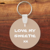 Moderne hou ik van mijn SWEETIE xx Cool Cute Sleutelhanger (Voorkant)