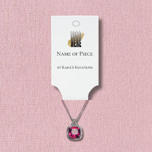 Moderne houder voor hangende armbanden met logo QR Visitekaartje