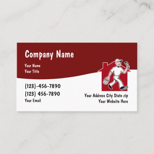 Moderne House Painter Visitekaartje (Voorkant)