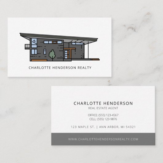 Moderne House Professional Visitekaartje (Voorkant / Achterkant)