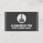 Moderne Housekeeping Cleaner Maid Service Logo Visitekaartje (Voorkant)