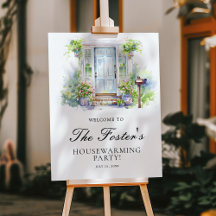 Moderne Housewarming Party Watercolor Welkom