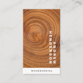 Moderne houtbewerker timmerbouw visitekaartje (Voorkant)